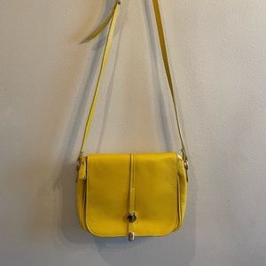 Borse in Pelle Leather Yellow Purse
